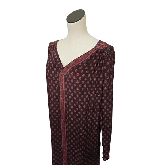 Sundance Women's‎ Boho Kurta Tunic Dress Split Sides Silky V-neck Petite XS - Picture 12 of 15